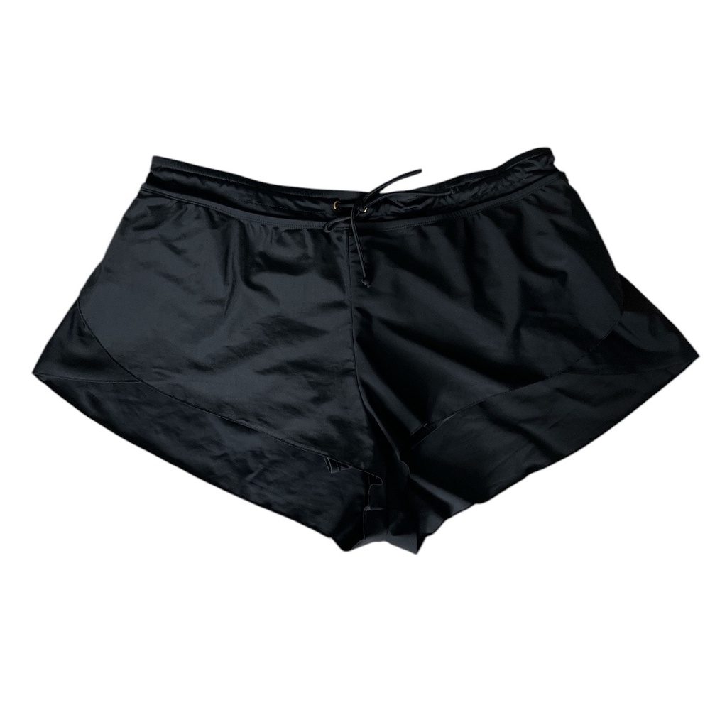 Time and Tru Black Wide Leg Swim Short 1X